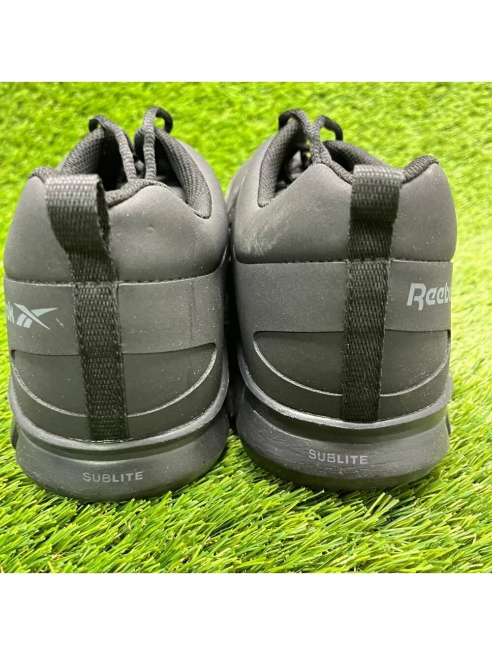 Reebok Sublite Cushion Mens Size 13 Black Composite Toe Safety Work Shoes